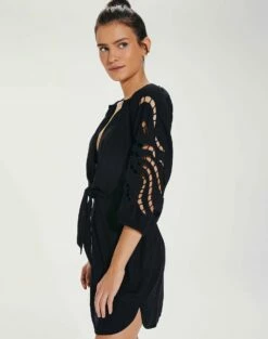 Alice Short Chemise - Black -Swimwear Sales ALICESHORTCHEMISE FLAT 1