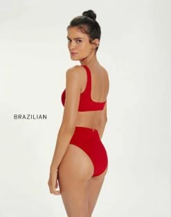 Firenze Bela Hot Pant Bottom - Red Pepper 9 Firenze Bela Hot Pant Bottom - Red Pepper -Swimwear Sales BelaHotPants brasil back