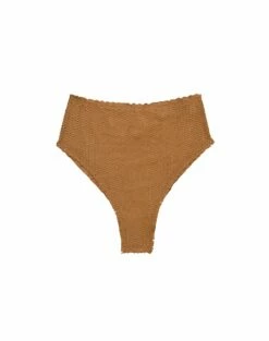 Scales Buttons Hot Pant Bottom - Toffee