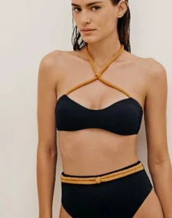 Firenze Edie Hot Pant Bottom - Black -Swimwear Sales EDIEHOTPANTS DETAIL 1