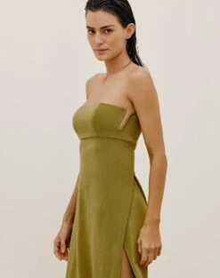 Esther Long Cover Up - Avocado -Swimwear Sales ESTHERLONGCOVERUP DETAIL 2