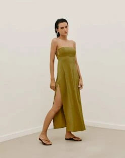 Esther Long Cover Up - Avocado -Swimwear Sales ESTHERLONGCOVERUP FRONT 1 c854c321 994c 4405 9382 c86671455de3