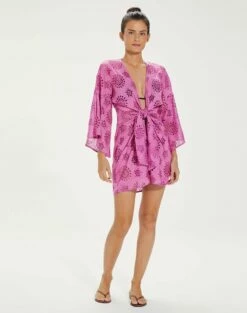 Embroidery Perola Knot Short Cover Up - Lotus 8 Embroidery Perola Knot Short Cover Up - Lotus -Swimwear Sales Embroidery Perola Knot Short Cover U 1