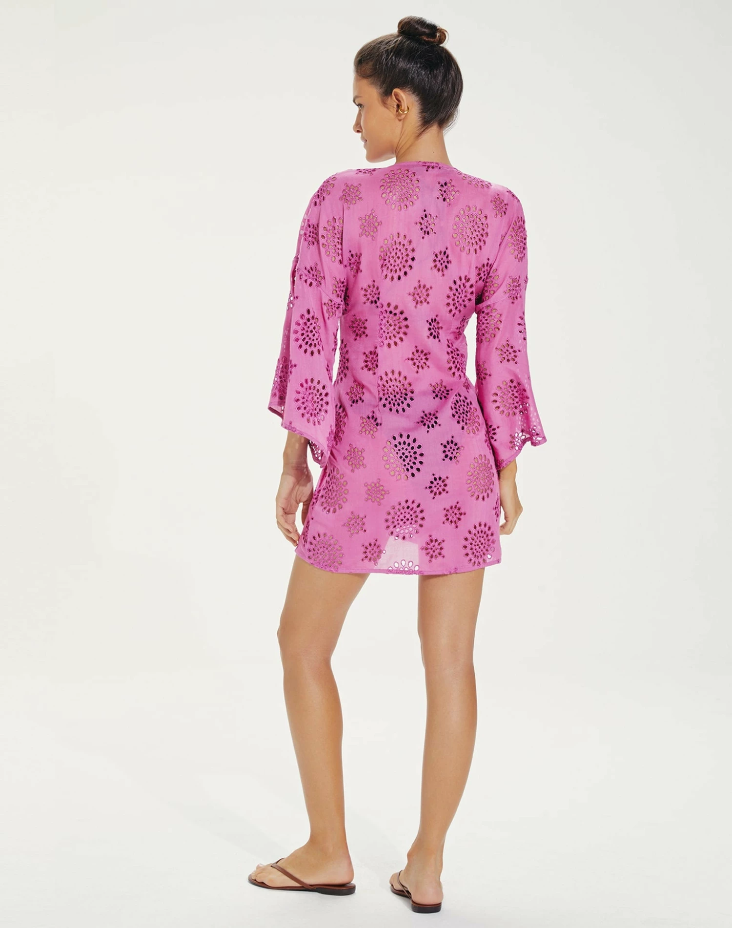 Embroidery Perola Knot Short Cover Up - Lotus 4 Embroidery Perola Knot Short Cover Up - Lotus - Image 2