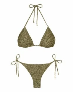 Embroidery Tie Side Bottom - Ortiz Green -Swimwear Sales EmbroideryTieSideBottom 2 1