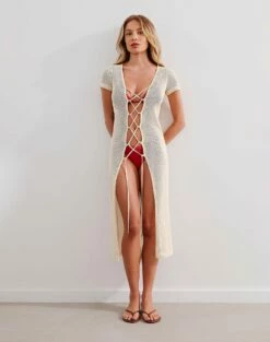 Hannah Midi Dress - Off White