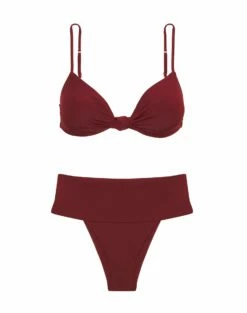 Jessica Hot Pant Bottom - Cranberry -Swimwear Sales JESSICAHOTPANTS FLAT 1 2