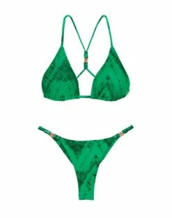 Jaque Tri T Back Top - Tamale Cactus 20 Jaque Tri T Back Top - Tamale Cactus -Swimwear Sales JaqueTBackTriTop flat