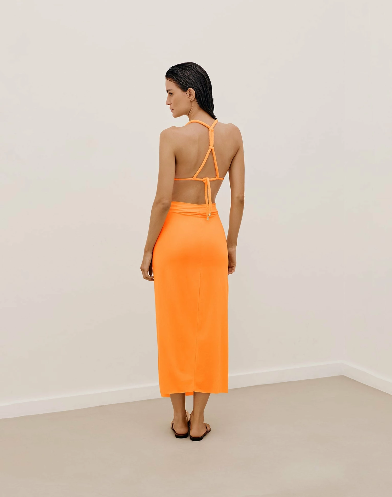 Karen Midi Skirt - Mandarin 4 Karen Midi Skirt - Mandarin - Image 2
