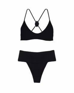 Kim Li Top - Black -Swimwear Sales KIMLULITOP FLAT