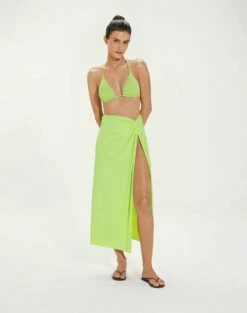 Karen Midi Skirt - Lime