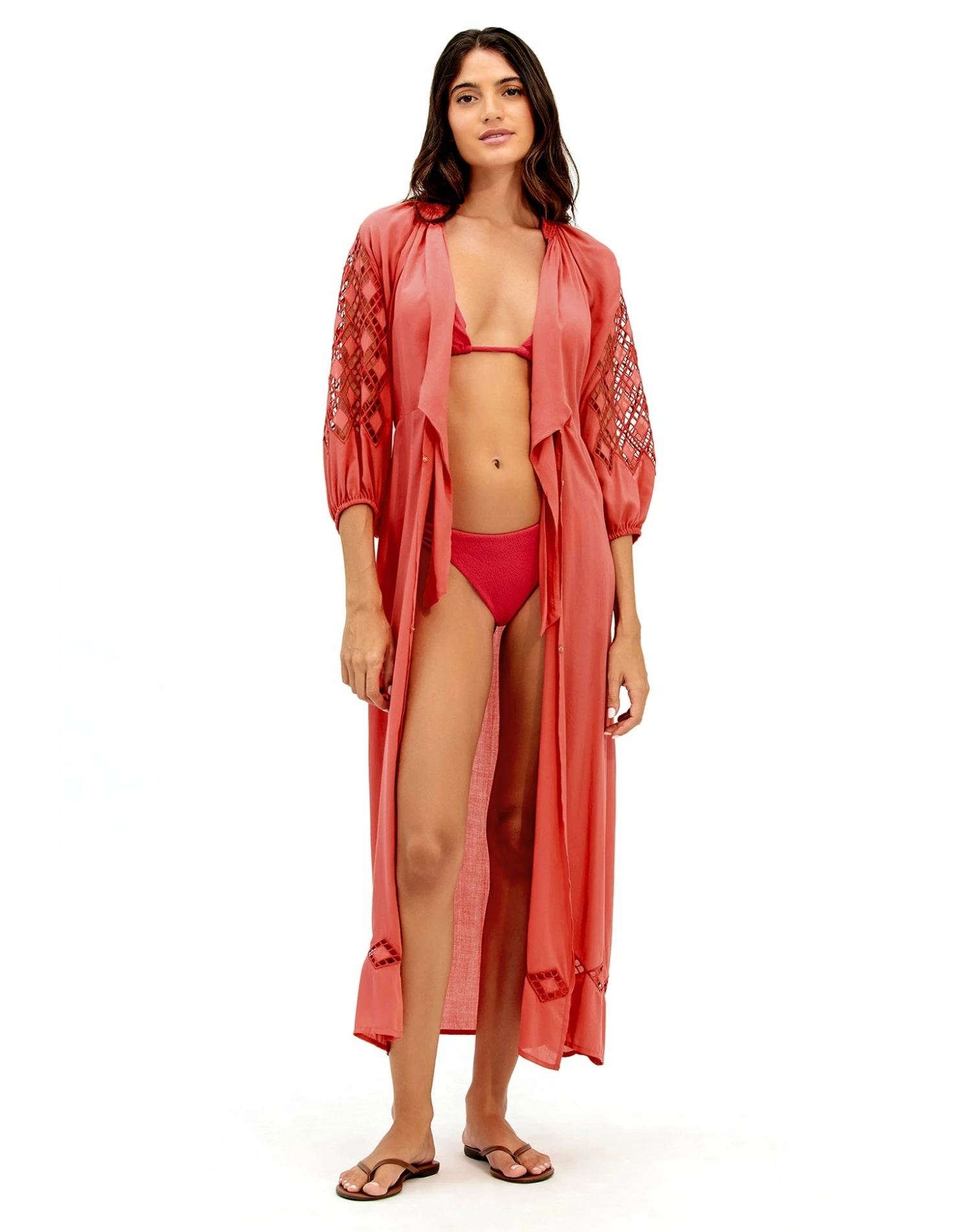 Knot Long Caftan - Gojiberry 6 Knot Long Caftan - Gojiberry - Image 4