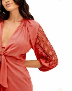 Knot Long Caftan - Gojiberry 10 Knot Long Caftan - Gojiberry -Swimwear Sales Knot Long Caftan1