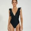 Liz One Piece - Black 1 Liz One Piece - Black -Swimwear Sales LIZONEPIECE FRONT 1