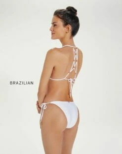 Lucy Tie Side Bottom - White 10 Lucy Tie Side Bottom - White -Swimwear Sales LUCYTIESIDE BACK BR 1