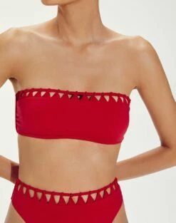 Leeza Bandeau Top - Red Pepper -Swimwear Sales LeezaBandeauTop details 1