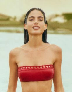 Leeza Bandeau Top - Red Pepper -Swimwear Sales LeezaBandeauTop life 1