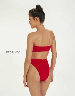 Leeza Hot Pant Bottom - Red Pepper -Swimwear Sales LeezaHotPants brasil back 1