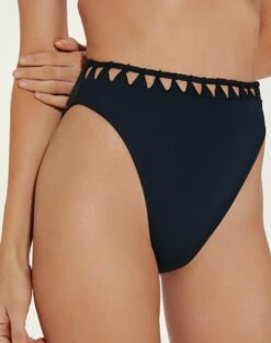 Leeza Hot Pant Bottom - Black 11 Leeza Hot Pant Bottom - Black -Swimwear Sales LeezaHotPants detail 1
