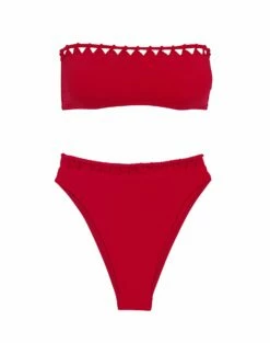 Leeza Hot Pant Bottom - Red Pepper -Swimwear Sales LeezaHotPants flat 1