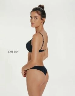 Leeza Top - Black -Swimwear Sales LeezaTop back cheeky 1