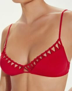 Leeza Top - Red Pepper -Swimwear Sales LeezaTop detail