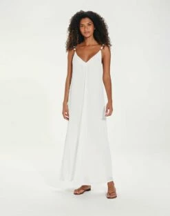 Lilly Detail Long Cover Up - Off White 11 Lilly Detail Long Cover Up - Off White -Swimwear Sales LillyDetailLongCoverUp front 6519089d 5ab0 4d7f 83bd 19360fd6946a