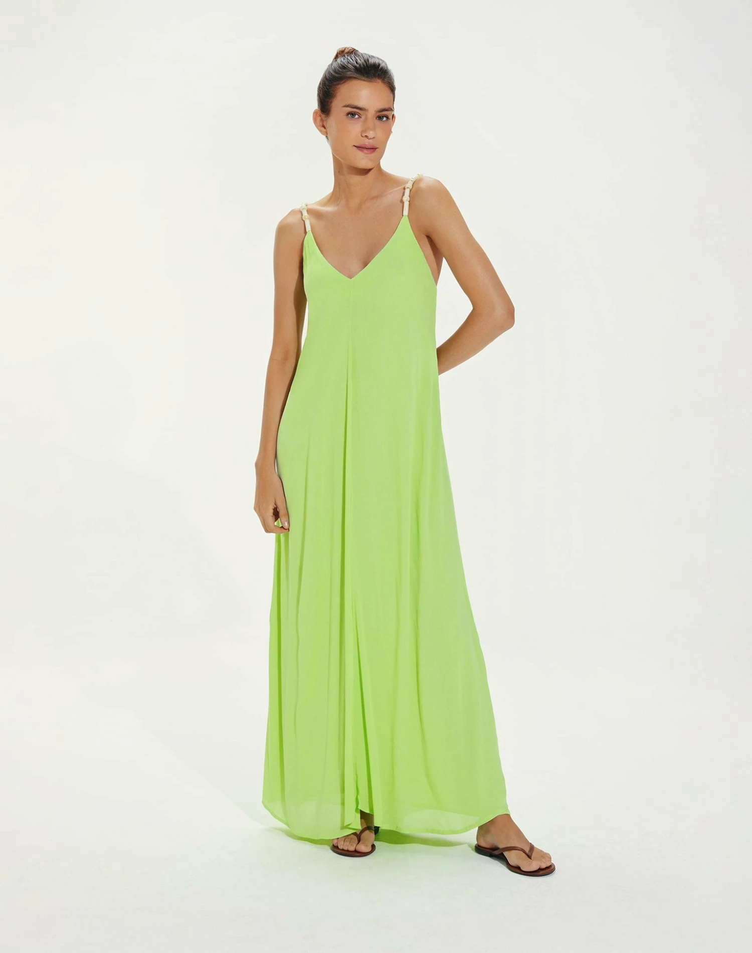 Lilly Detail Long Cover Up - Lime 3 Lilly Detail Long Cover Up - Lime