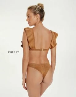 Scales Liz Top - Toffee 15 Scales Liz Top - Toffee -Swimwear Sales LizTop back cheeky