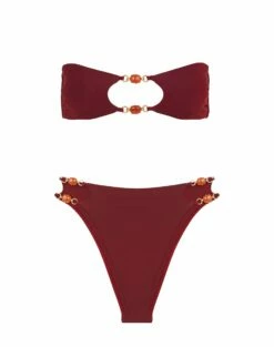 Martha Bandeau Top - Cranberry 13 Martha Bandeau Top - Cranberry -Swimwear Sales MARTHABANDEAUTOP FLAT