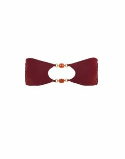 Martha Bandeau Top - Cranberry