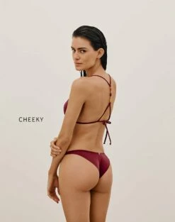 Martha Detail Bottom - Cranberry -Swimwear Sales MARTHADETAILBOTTOM BACK CHEEKY