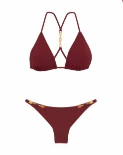 Martha Detail Bottom - Cranberry -Swimwear Sales MARTHADETAILBOTTOM FLAT
