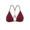 Martha T Back Top - Cranberry -Swimwear Sales MARTHATBACKTRITOP FLAT 2