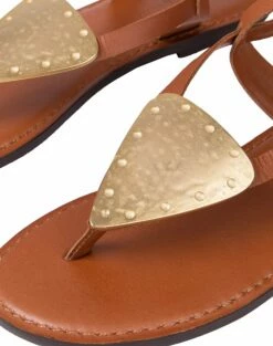 Peggy Sandal - Brown 11 Peggy Sandal - Brown -Swimwear Sales NATURALPEGGYSANDALS FLAT 1