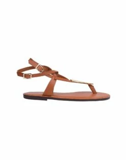 Peggy Sandal - Brown 10 Peggy Sandal - Brown -Swimwear Sales NATURALPEGGYSANDALS FLAT 2