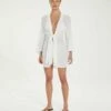 Perola Short Cover Up - Off White -Swimwear Sales PEROLAKNOTSHORTCOVERUP FRONT 5a016c2c bf7a 439e 819f 5dba982702fe