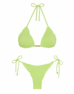 Firenze Ripple Top - Lime -Swimwear Sales RippleTriTop flat 1