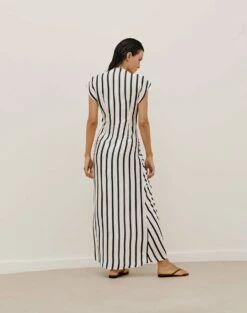 Sasha Long Cover Up - Perrine Black -Swimwear Sales SASHA LONG COVER UP back