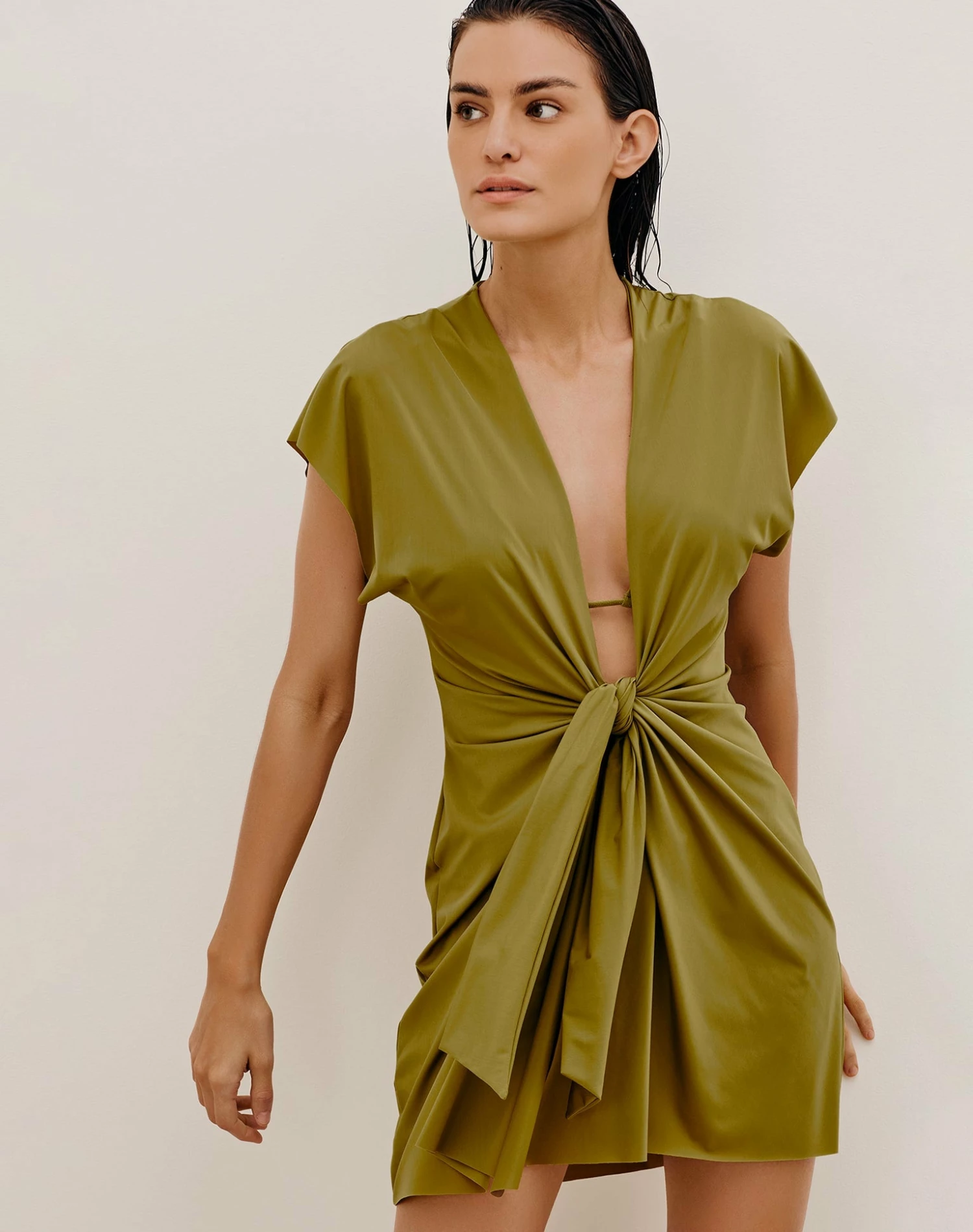 Sasha Short Cover Up - Avocado 5 Sasha Short Cover Up - Avocado - Image 3