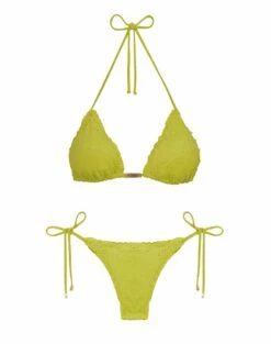 Scales Ripple Top - Wasabi -Swimwear Sales SCALESRIPPLETRITOP FLAT