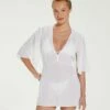 Malia Short Caftan - White 1 Malia Short Caftan - White -Swimwear Sales SEM REF8 1 crop