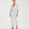 Long Malia Caftan - White