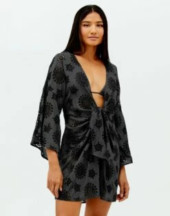Perola Knot Short Cover Up - Black