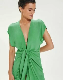 Sasha Short Cover Up - Cactus -Swimwear Sales SashaShortCoverUp detail