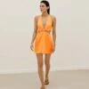 Tracy Short Cover Up - Mandarin 2 Tracy Short Cover Up - Mandarin -Swimwear Sales TRACYSHORTCOVERUP FRONT