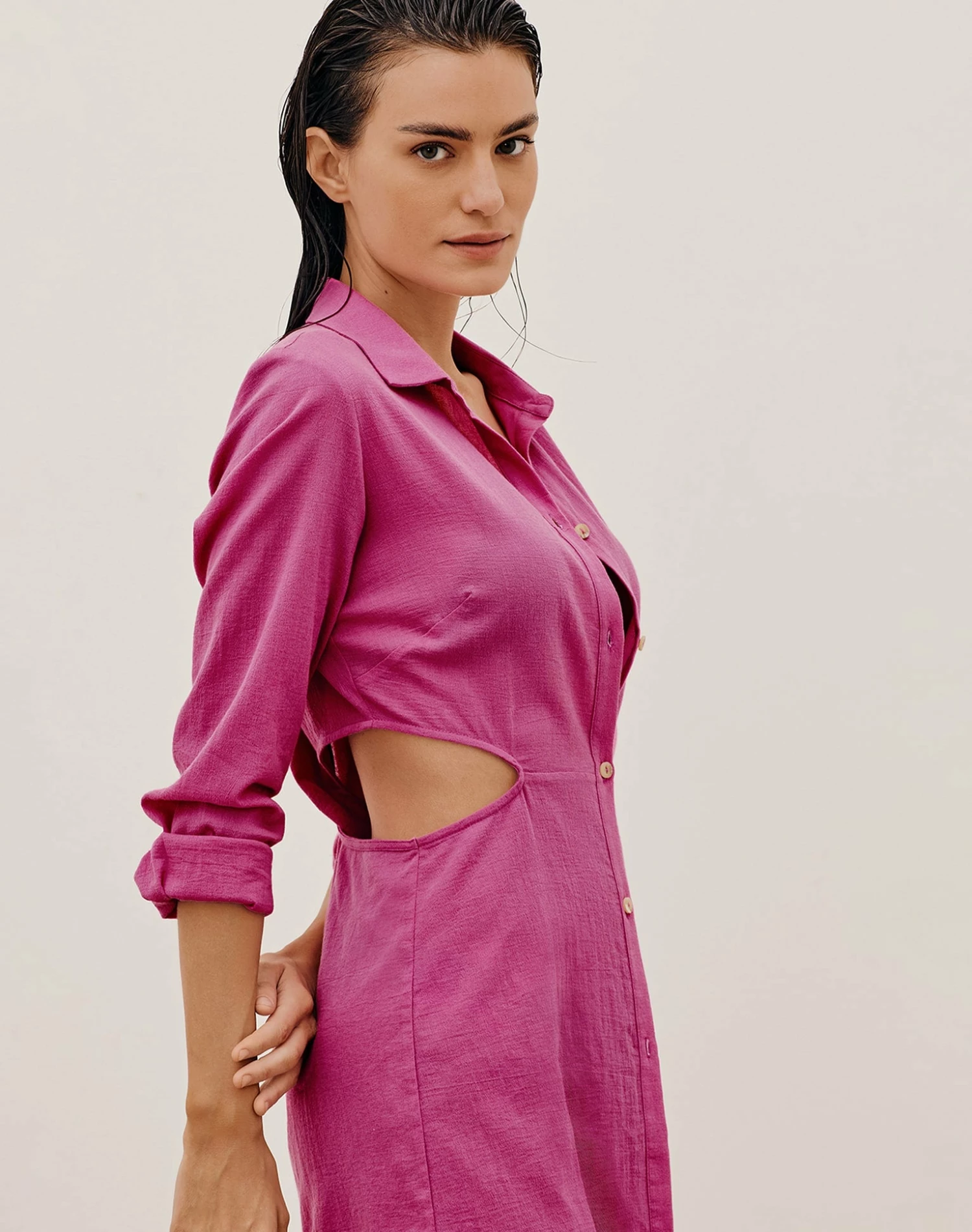 Twiggy Short Cover Up - Bubblegum 5 Twiggy Short Cover Up - Bubblegum - Image 3