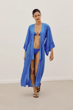 Anni Detail Long Cover Up - Pacific -Swimwear Sales VC236002 COR 1