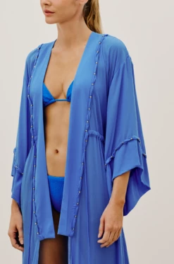 Anni Detail Long Cover Up - Pacific -Swimwear Sales VC236002 COR 3