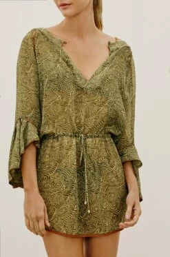 Layla Short Cover Up - Ortiz Green -Swimwear Sales VC236031 COR 3copiar